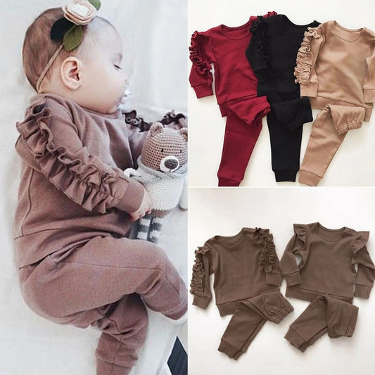 Newborn Baby Girls Sweatshirt and Trousers