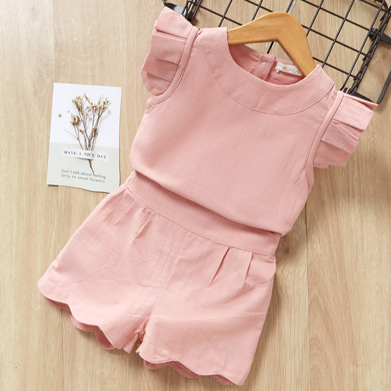 Baby Girls Short Sleeve T-Shirt & Pants Dress